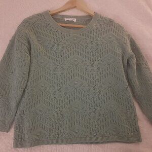 Green knit sweater
